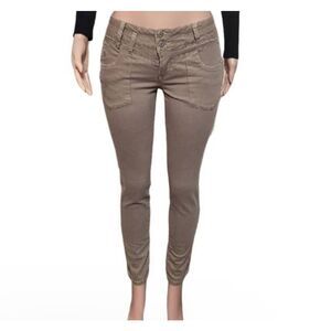 Cici denim Women's mid-rise Tan skinny ankle pants size M